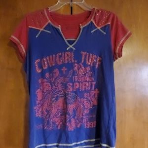 Cowgirl tuff cute short sleeve